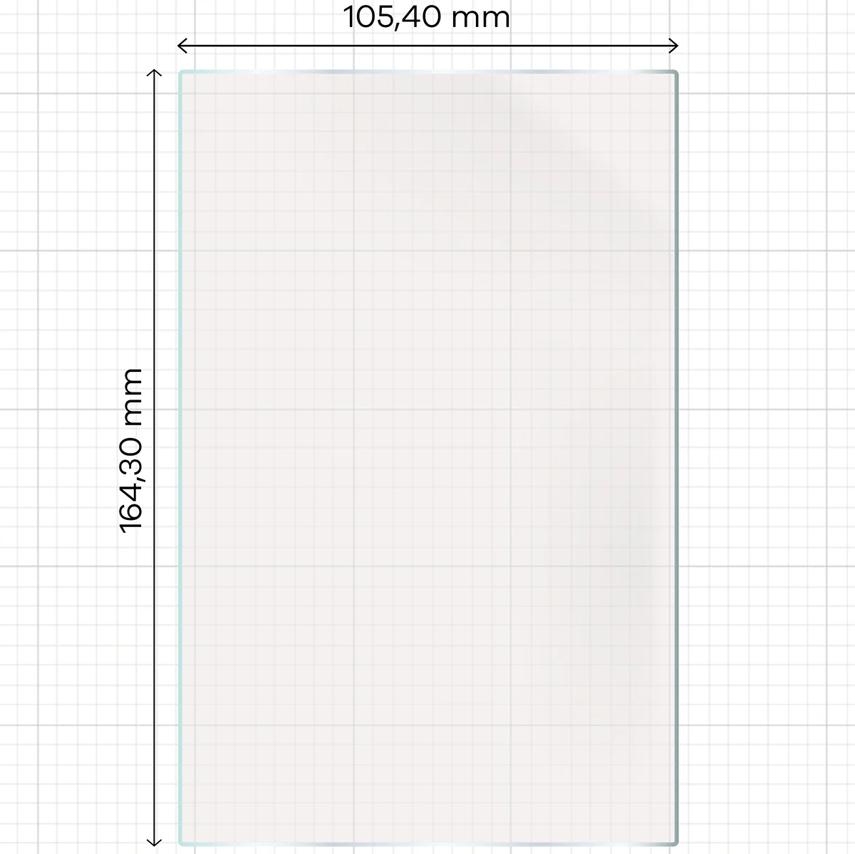 Miarka z wymiarami folii matowej Bizon Tab Film Sun do ASUS ROG Xbox Ally X 2025